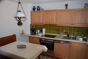 Fridge, oven, stovetop, dishwasher