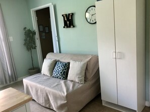 Smart TV, DVD player, books