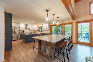 Fridge, microwave, oven, stovetop - Deep Creek Gem w/ Dock, Fire Pit, Views & Hot Tub (Oakland)