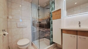 Shower, hair dryer