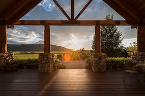 Sunset on front porch