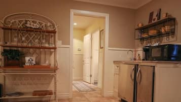 Fridge, microwave, coffee/tea maker