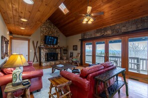 TV, fireplace, DVD player, ping pong
