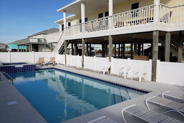 Pool looking to back of home