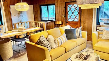 TV, fireplace, DVD player, video library