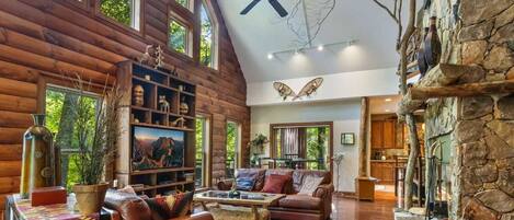 TV, caminetto, lettore DVD