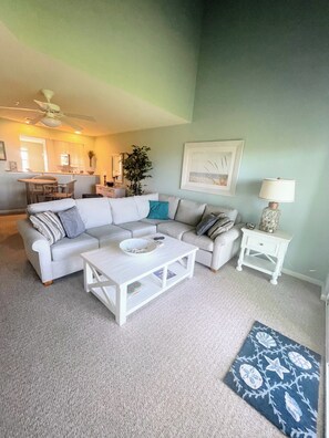 TV, fireplace, DVD player, books - 2 story condo w/ Stunning Views and Many Amenities (Ocean View)