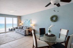 TV, DVD player, books, video library