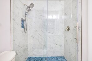 Shower, hair dryer, towels - Blind Pass Condos at Bowman's Beach E210 on beautiful Sanibel Island (Sanibel Island)