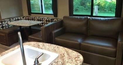 Go Glamping in Marblehead with free boat dock.