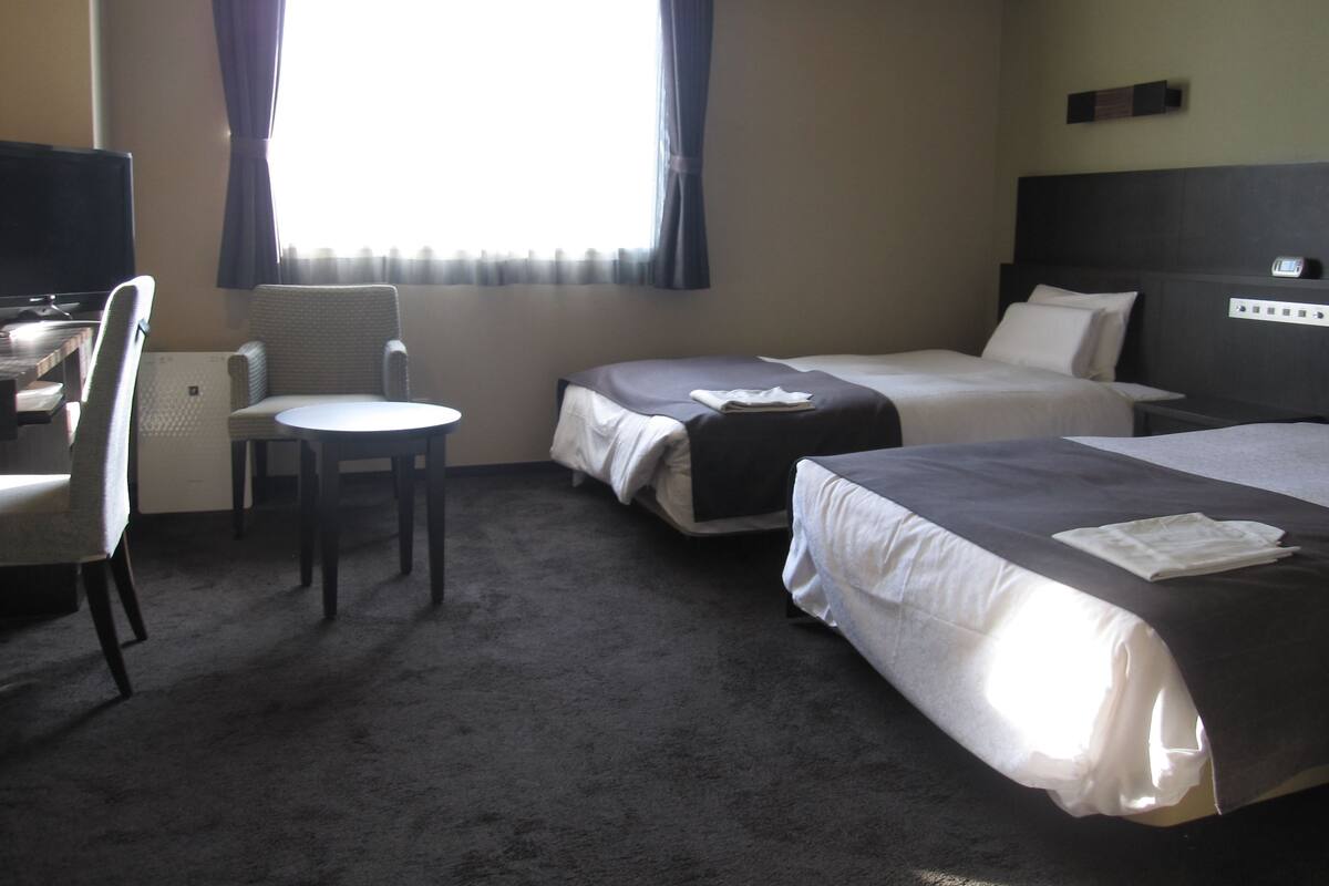 Desk, blackout curtains, iron/ironing board, free WiFi