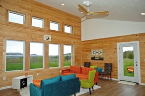 Interior - The Container-minium ~ at The Tortoise   and The Mare. Peaceful or playful! (Sumner)