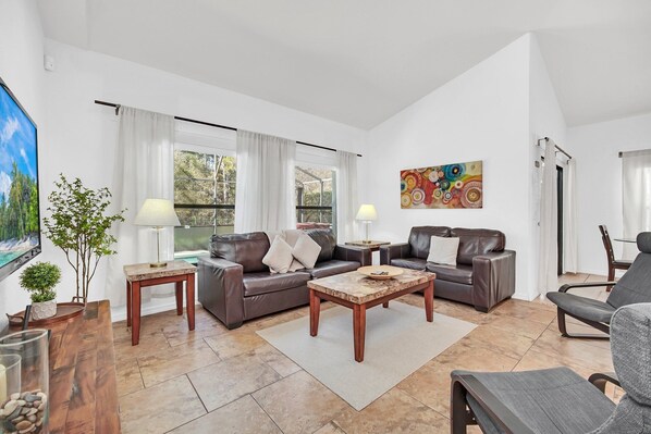 Televisión de pantalla plana, reproductor de DVD, futbolito y libros 