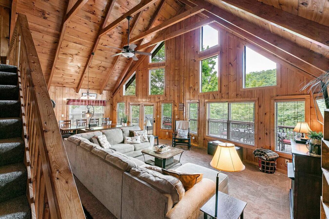 Smart TV, fireplace, video games, DVD player