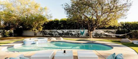 Outdoor pool, a heated pool