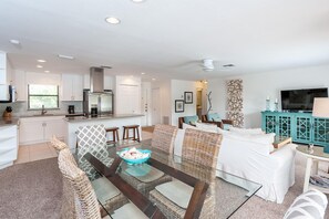 Dining Room + Kitchen + Living Room