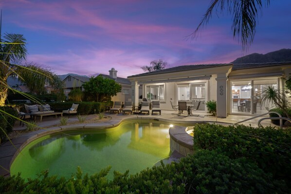 A heated pool