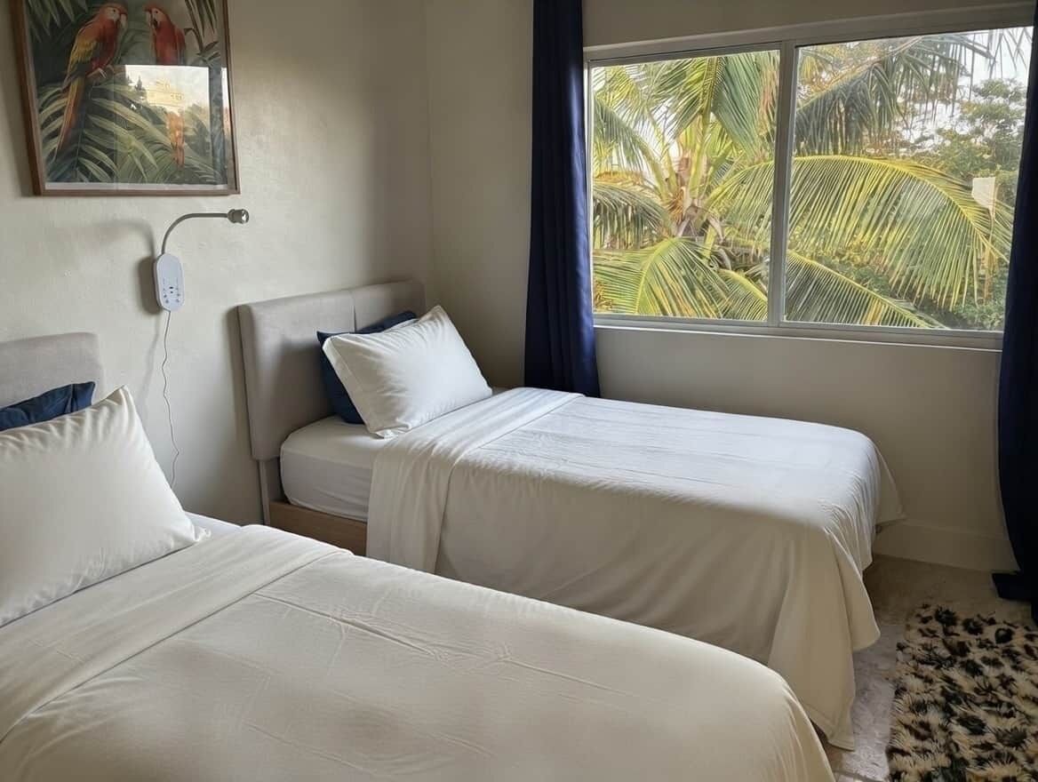 4 bedrooms, iron/ironing board, free WiFi, bed sheets