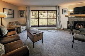 TV, fireplace, DVD player