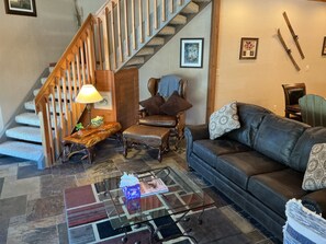 Televisión, chimenea, reproductor de DVD y libros 