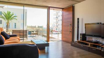 Una televisión, un reproductor de DVD