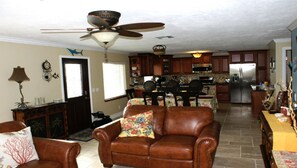 TV, DVD player, ping pong, video library