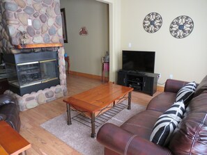 Fernseher, Kamin, Videospiele, DVD-Player