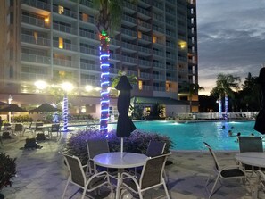Outdoor pool, a heated pool