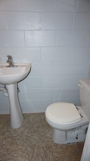 Sèche-cheveux, serviettes fournies, savon, papier toilette