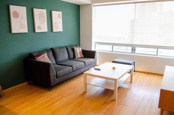 TV, books, stereo, offices