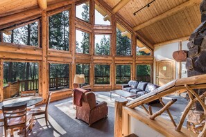 Smart TV, fireplace, table football, ping pong