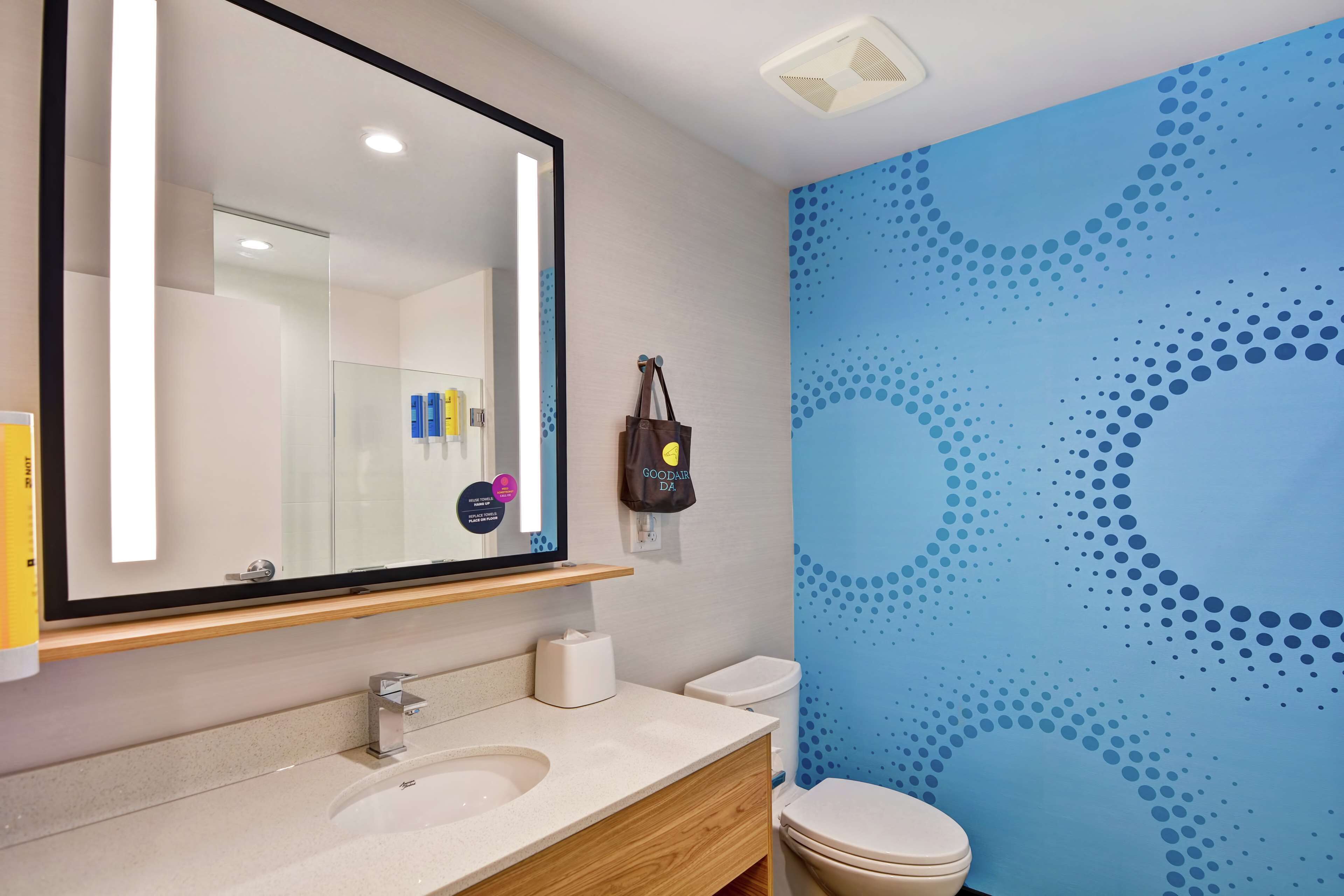 hair dryer, bathrobes, towels, soap