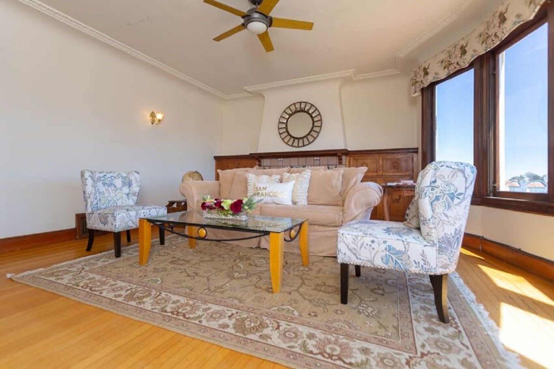 TV, fireplace, DVD player, stereo