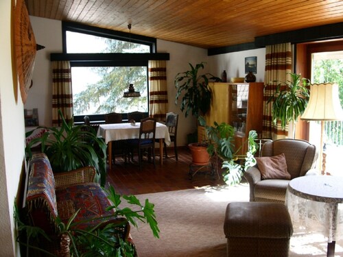 House Luise on Bostalsee, apartment 1: panoramic view and large balcony