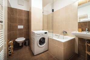 Apartemen Mewah, 1 kamar tidur, AC | Kamar mandi | Perlengkapan mandi gratis, pengering rambut, handuk, dan sabun