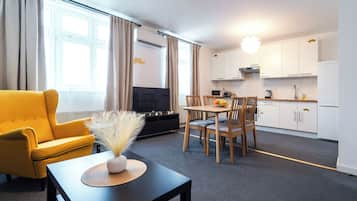 Luxury Apartment, 1 Bedroom, Air conditioning | In-room safe, desk, blackout curtains, soundproofing