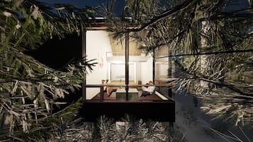 Luxury Chalet | Living area | 60-inch Smart TV with digital channels, Netflix, streaming services