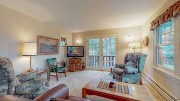 TV, fireplace, DVD player