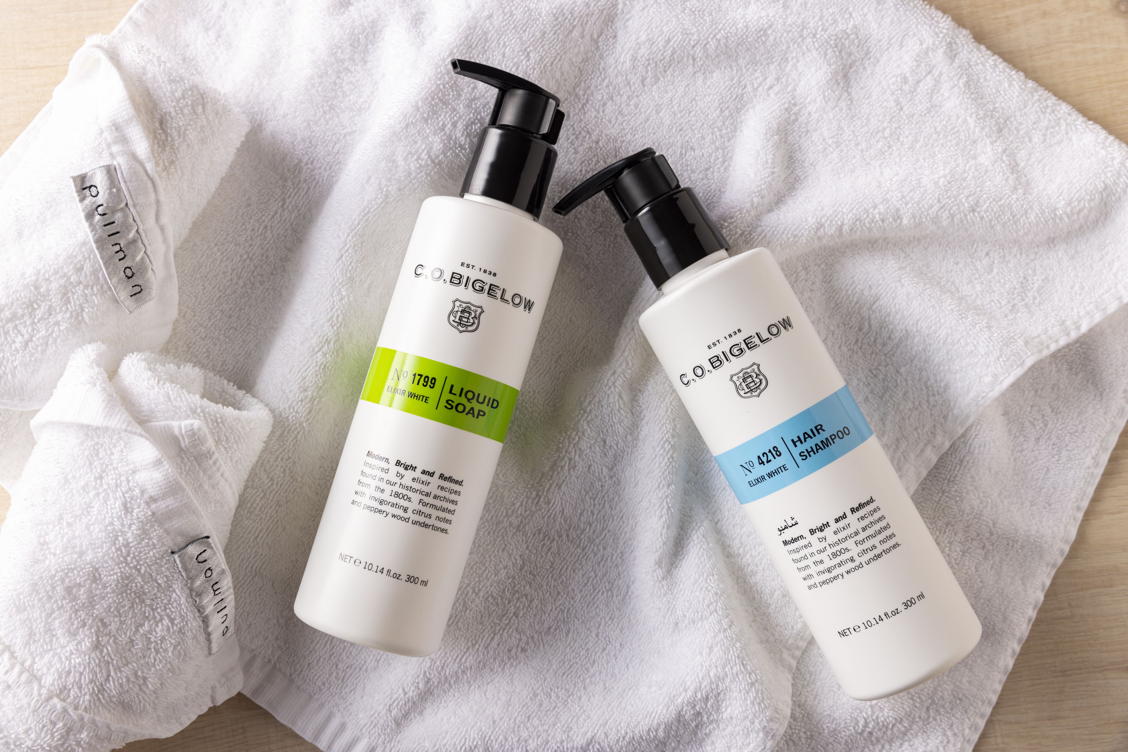 eco-friendly toiletries, hair dryer, bathrobes, slippers