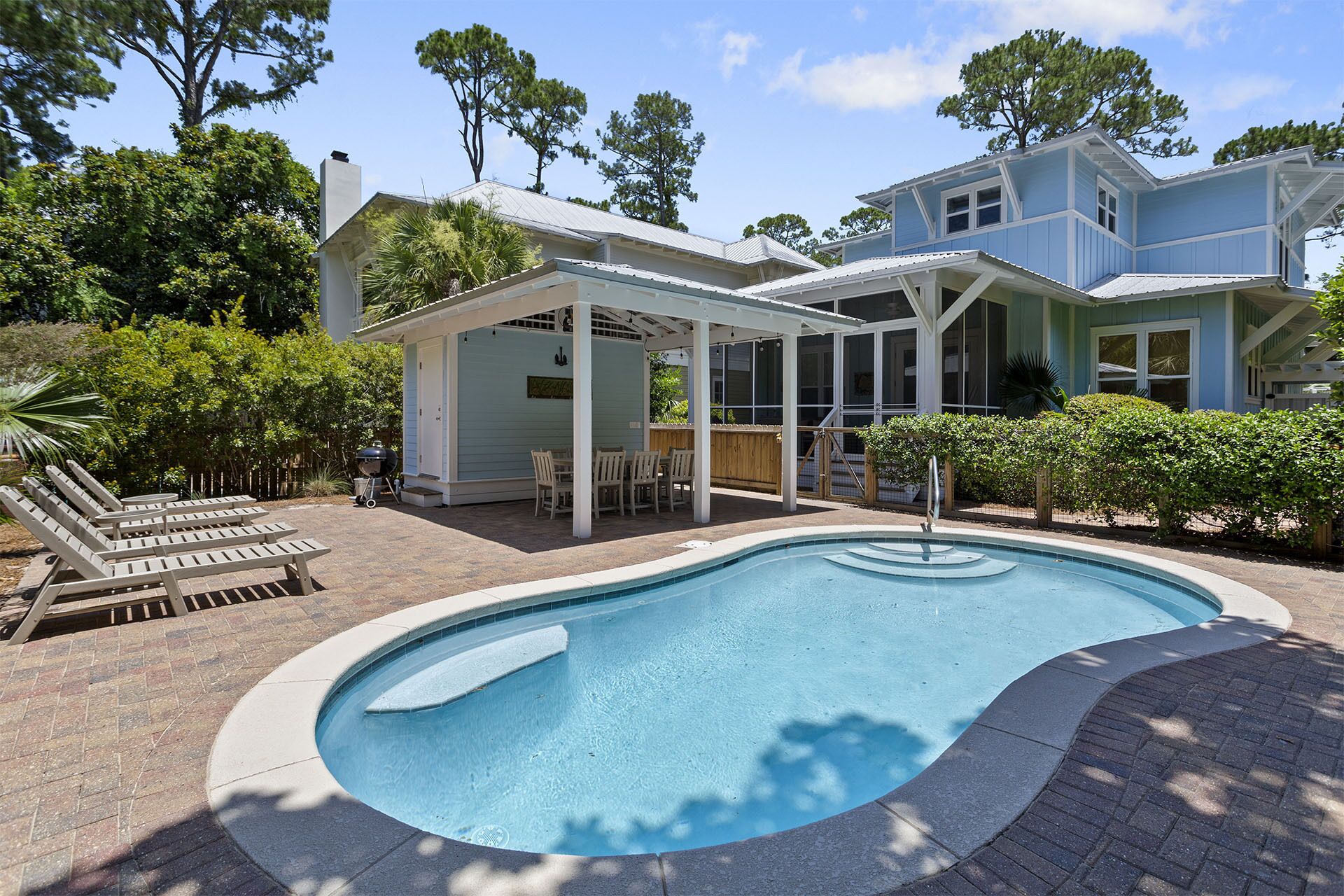 A heated pool