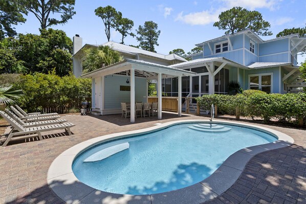 A heated pool
