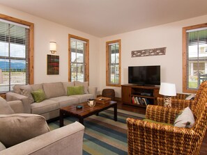 TV, fireplace, video games, table tennis
