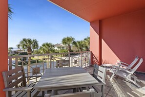 Outdoor dining - Inn at Gulf Place 202 - Gulf View, Heated Community Pool, Steps to the Beach! (Santa Rosa Beach)