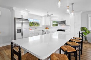 Dishwasher, dining tables - Lone Star - Updated Gulf-View Home in Gulf Trace of Grayton Beach, Private Pool! (Gulf Trace)