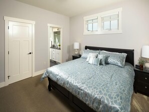 3 bedrooms, memory-foam beds, blackout curtains, iron/ironing board