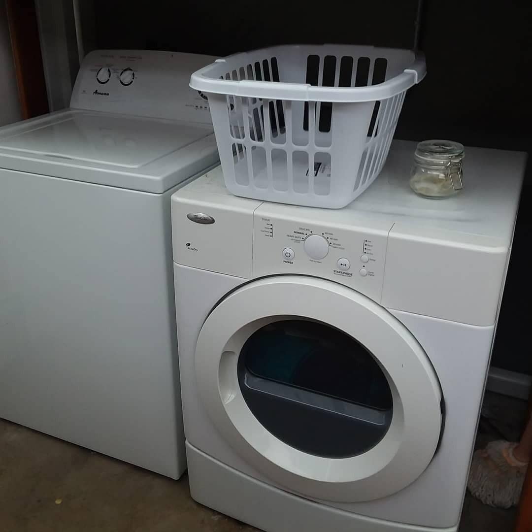New Washer and dryer. We'll provide a couple pods too!
