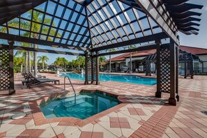 A heated pool