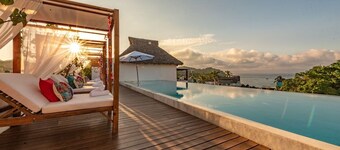 Luxury seafront villa in center of town.