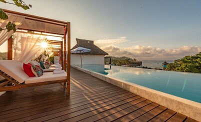 Luxury seafront villa in center of town.