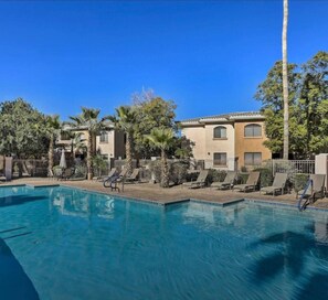 A heated pool